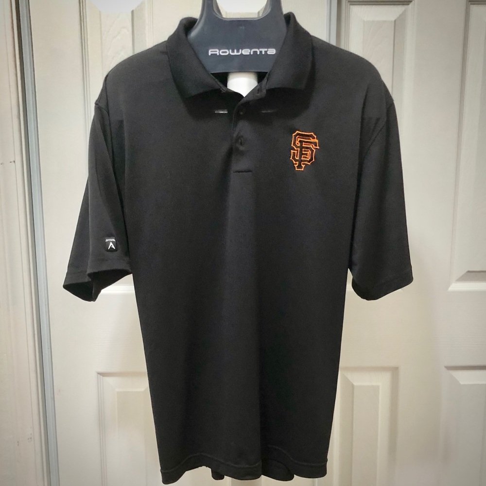 Antiqua SF Giants Polo Shirt. Black, XL